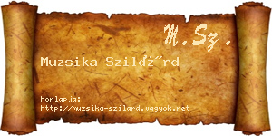 Muzsika Szilárd névjegykártya